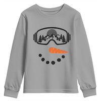 Ski Snowboard Snowman Face Youth Sweatshirt Goggles Skiing Snow Ski Lover Skier - Wonder Print Shop