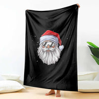 Skiing Santa Face Christmas Throw Blanket Retro Ski Goggles Winter Sports Skiing Gift Snowboard - Wonder Print Shop