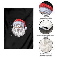 Skiing Santa Face Christmas Garden Flag Retro Ski Goggles Winter Sports Skiing Gift Snowboard - Wonder Print Shop
