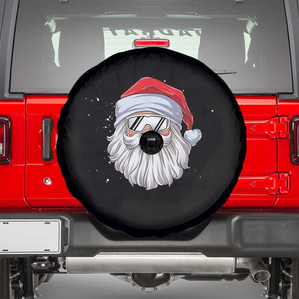 Skiing Santa Face Christmas Spare Tire Cover Retro Ski Goggles Winter Sports Skiing Gift Snowboard - Wonder Print Shop