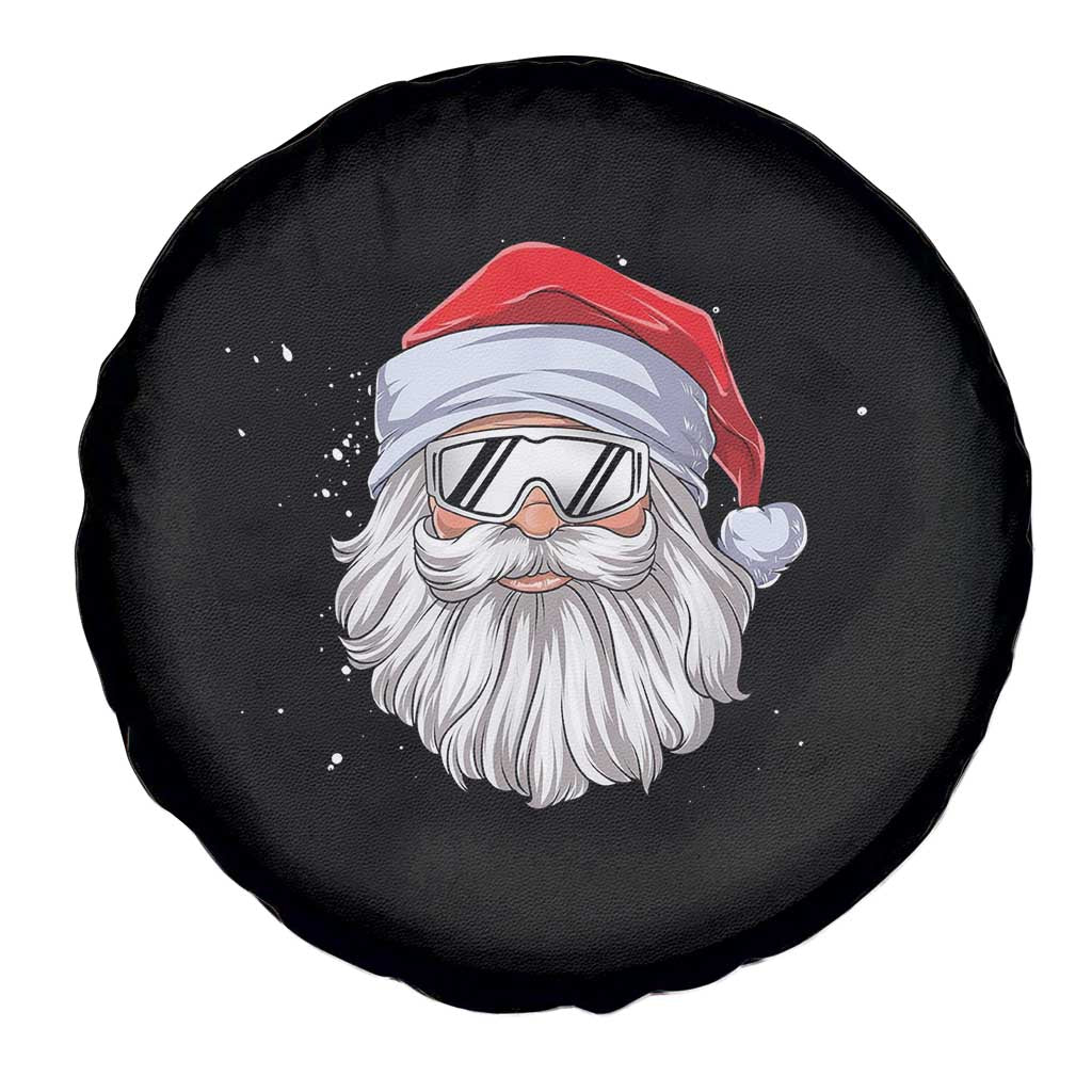 Skiing Santa Face Christmas Spare Tire Cover Retro Ski Goggles Winter Sports Skiing Gift Snowboard - Wonder Print Shop