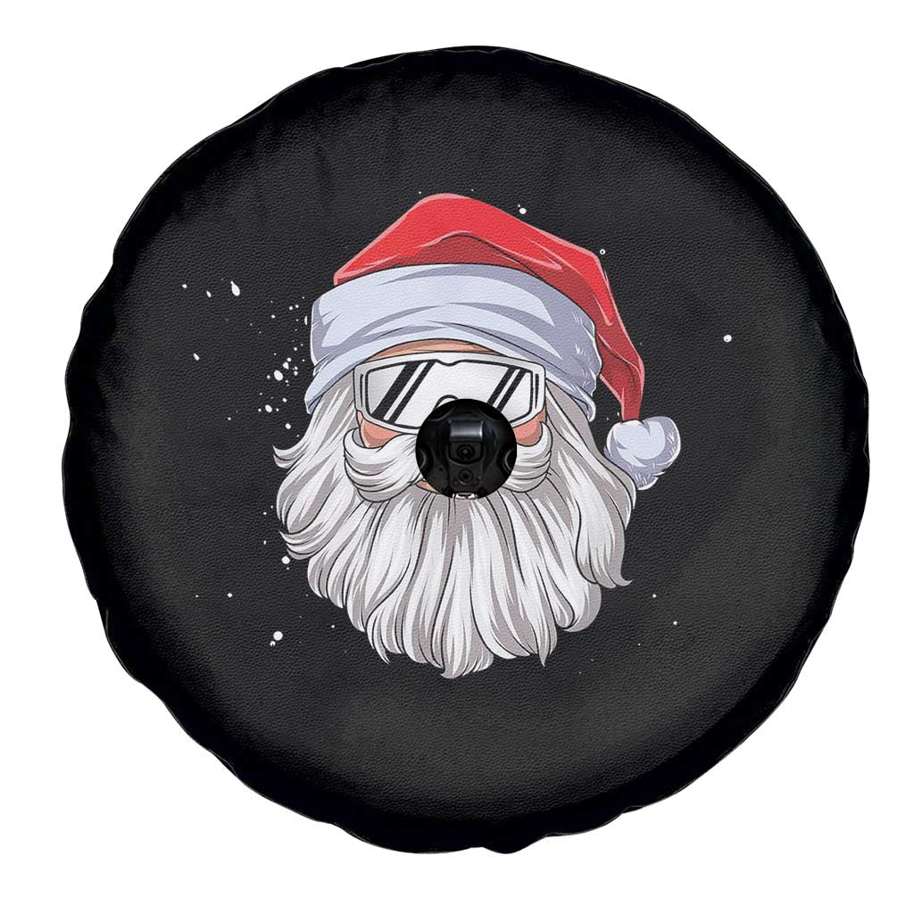 Skiing Santa Face Christmas Spare Tire Cover Retro Ski Goggles Winter Sports Skiing Gift Snowboard - Wonder Print Shop