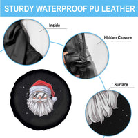 Skiing Santa Face Christmas Spare Tire Cover Retro Ski Goggles Winter Sports Skiing Gift Snowboard - Wonder Print Shop