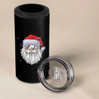 Skiing Santa Face Christmas 4 in 1 Can Cooler Tumbler Retro Ski Goggles Winter Sports Skiing Gift Snowboard - Wonder Print Shop