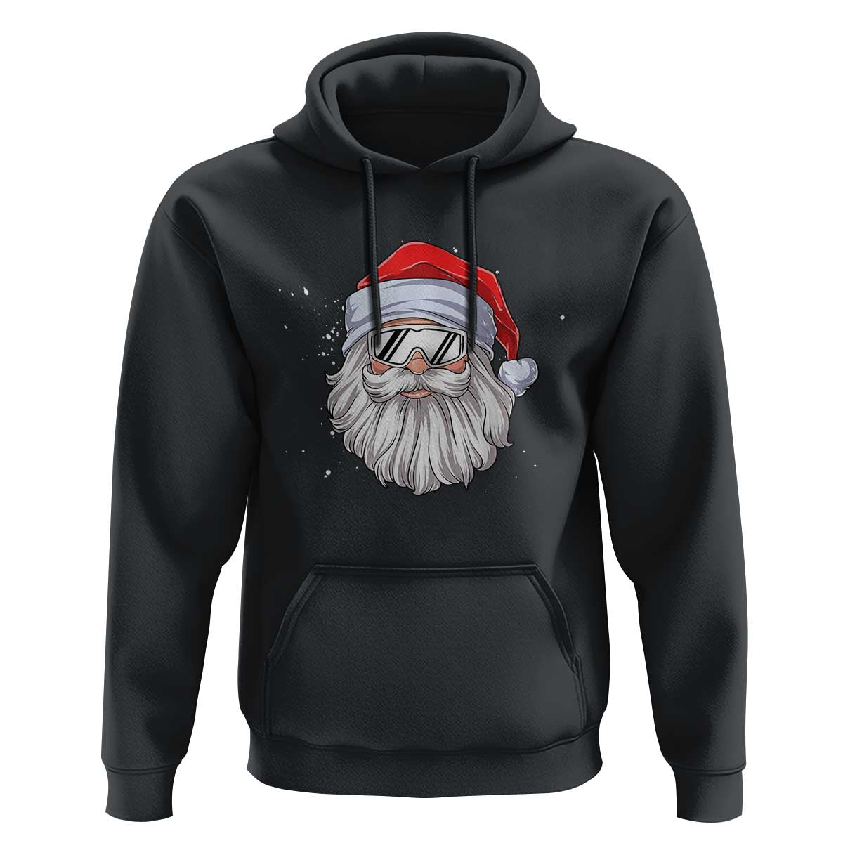 Skiing Santa Face Christmas Hoodie Retro Ski Goggles Winter Sports Skiing Gift Snowboard - Wonder Print Shop