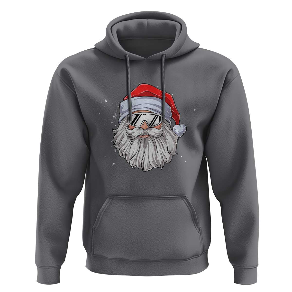 Skiing Santa Face Christmas Hoodie Retro Ski Goggles Winter Sports Skiing Gift Snowboard - Wonder Print Shop