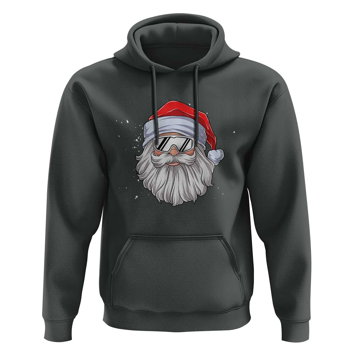 Skiing Santa Face Christmas Hoodie Retro Ski Goggles Winter Sports Skiing Gift Snowboard - Wonder Print Shop