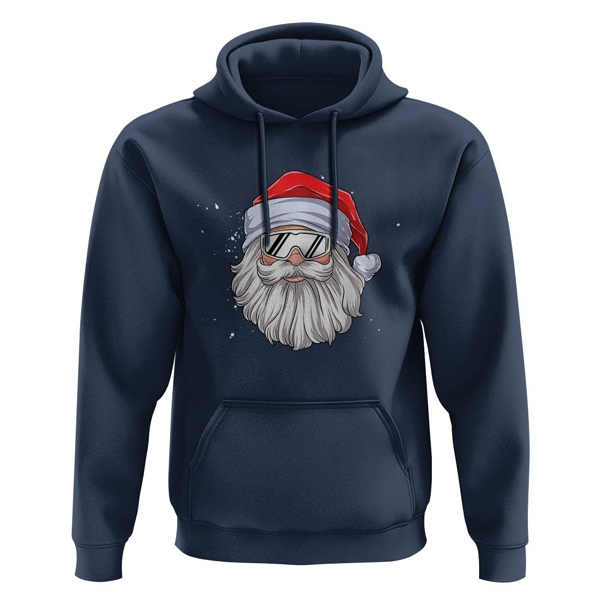 Skiing Santa Face Christmas Hoodie Retro Ski Goggles Winter Sports Skiing Gift Snowboard - Wonder Print Shop