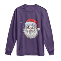Skiing Santa Face Christmas Long Sleeve Shirt Retro Ski Goggles Winter Sports Skiing Gift Snowboard - Wonder Print Shop