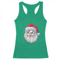 Skiing Santa Face Christmas Racerback Tank Top Retro Ski Goggles Winter Sports Skiing Gift Snowboard - Wonder Print Shop