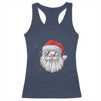Skiing Santa Face Christmas Racerback Tank Top Retro Ski Goggles Winter Sports Skiing Gift Snowboard - Wonder Print Shop