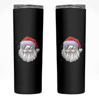 Skiing Santa Face Christmas Skinny Tumbler Retro Ski Goggles Winter Sports Skiing Gift Snowboard - Wonder Print Shop