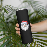 Skiing Santa Face Christmas Skinny Tumbler Retro Ski Goggles Winter Sports Skiing Gift Snowboard - Wonder Print Shop