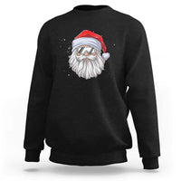 Skiing Santa Face Christmas Sweatshirt Retro Ski Goggles Winter Sports Skiing Gift Snowboard - Wonder Print Shop