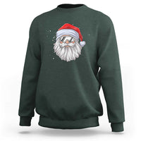 Skiing Santa Face Christmas Sweatshirt Retro Ski Goggles Winter Sports Skiing Gift Snowboard - Wonder Print Shop