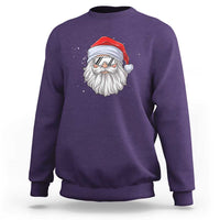 Skiing Santa Face Christmas Sweatshirt Retro Ski Goggles Winter Sports Skiing Gift Snowboard - Wonder Print Shop
