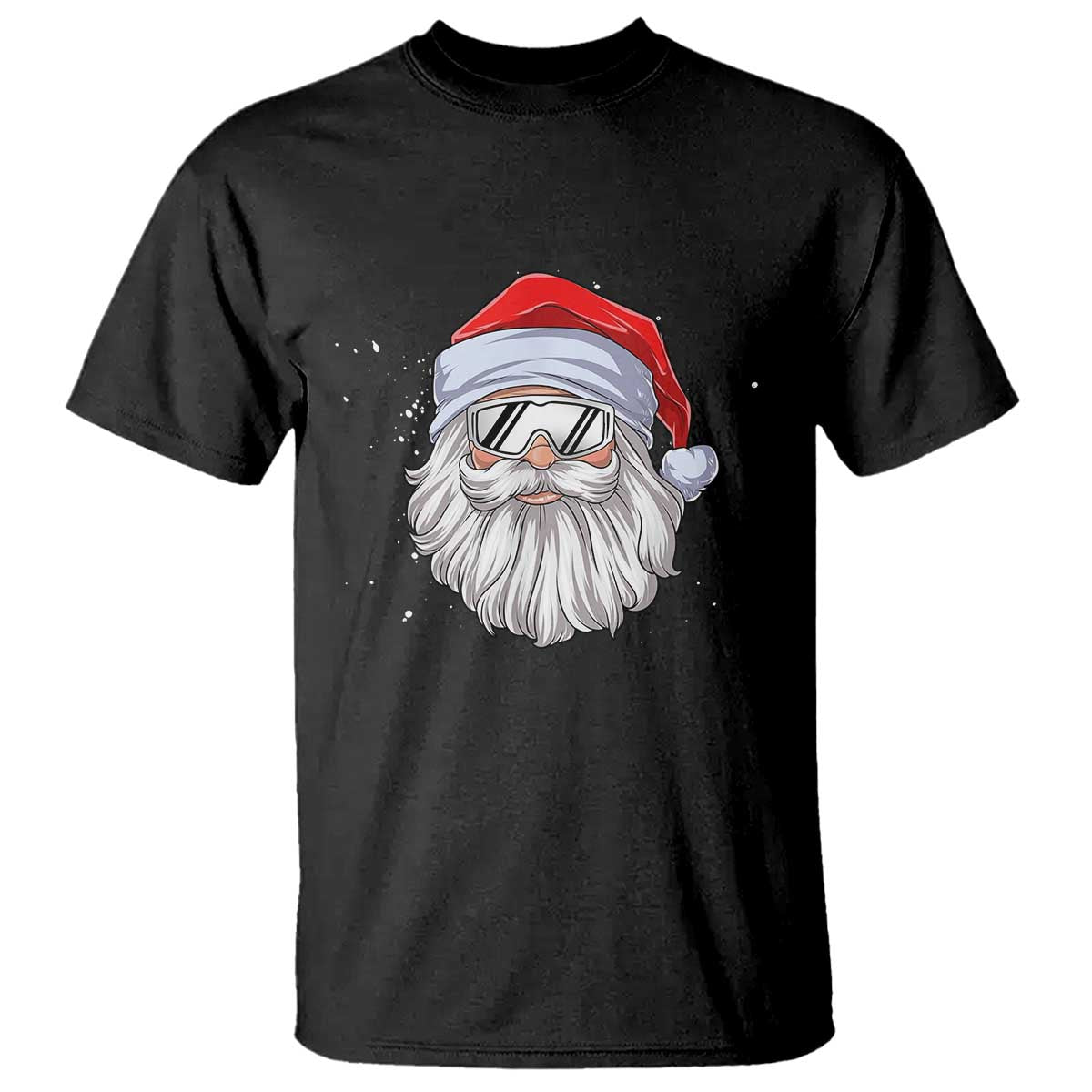 Skiing Santa Face Christmas T Shirt Retro Ski Goggles Winter Sports Skiing Gift Snowboard - Wonder Print Shop