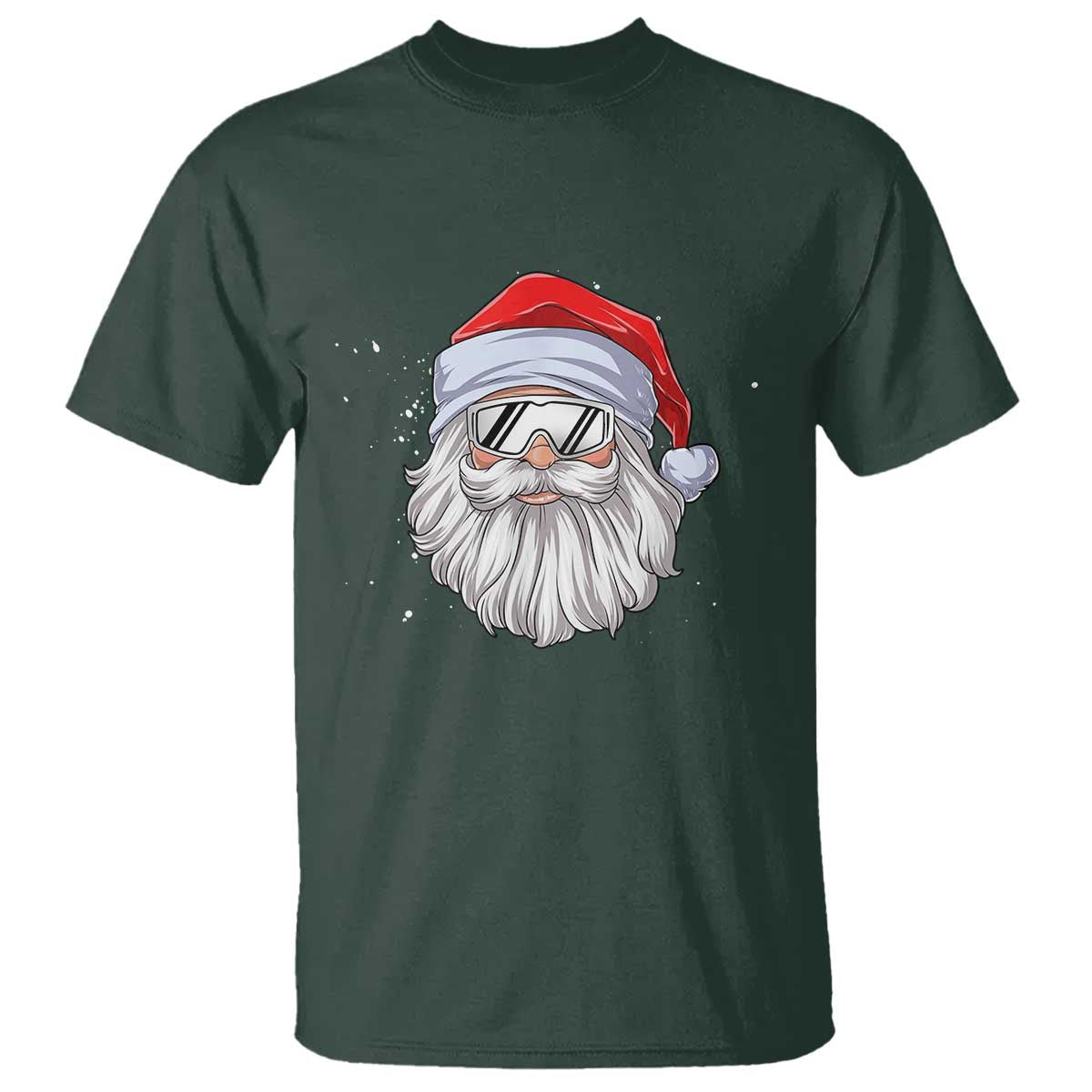 Skiing Santa Face Christmas T Shirt Retro Ski Goggles Winter Sports Skiing Gift Snowboard - Wonder Print Shop