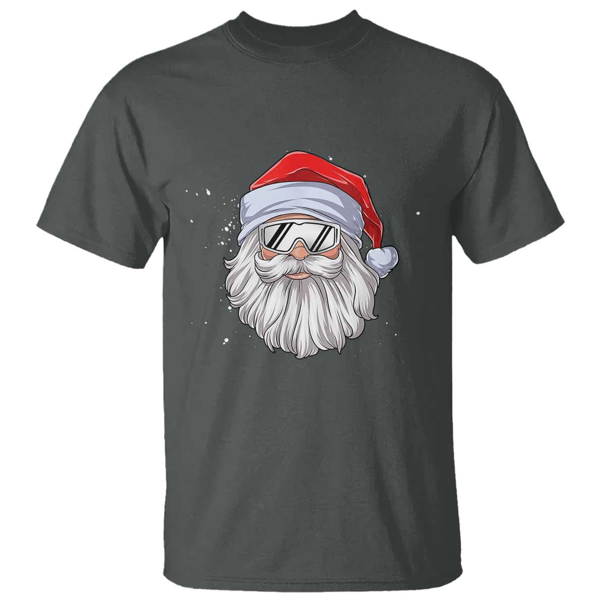 Skiing Santa Face Christmas T Shirt Retro Ski Goggles Winter Sports Skiing Gift Snowboard - Wonder Print Shop