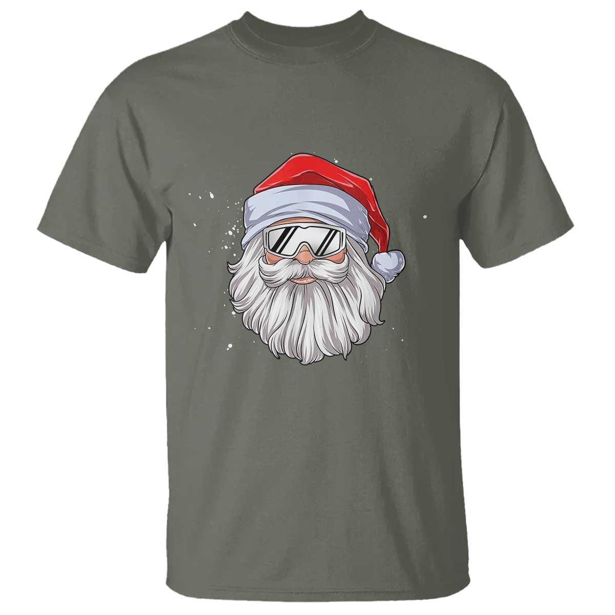 Skiing Santa Face Christmas T Shirt Retro Ski Goggles Winter Sports Skiing Gift Snowboard - Wonder Print Shop