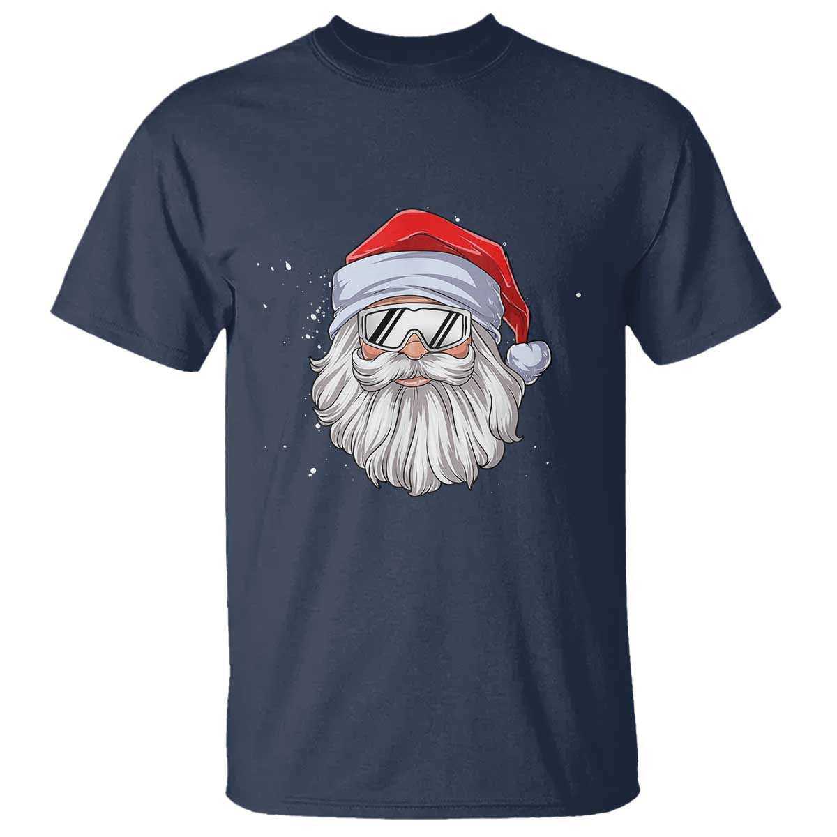 Skiing Santa Face Christmas T Shirt Retro Ski Goggles Winter Sports Skiing Gift Snowboard - Wonder Print Shop