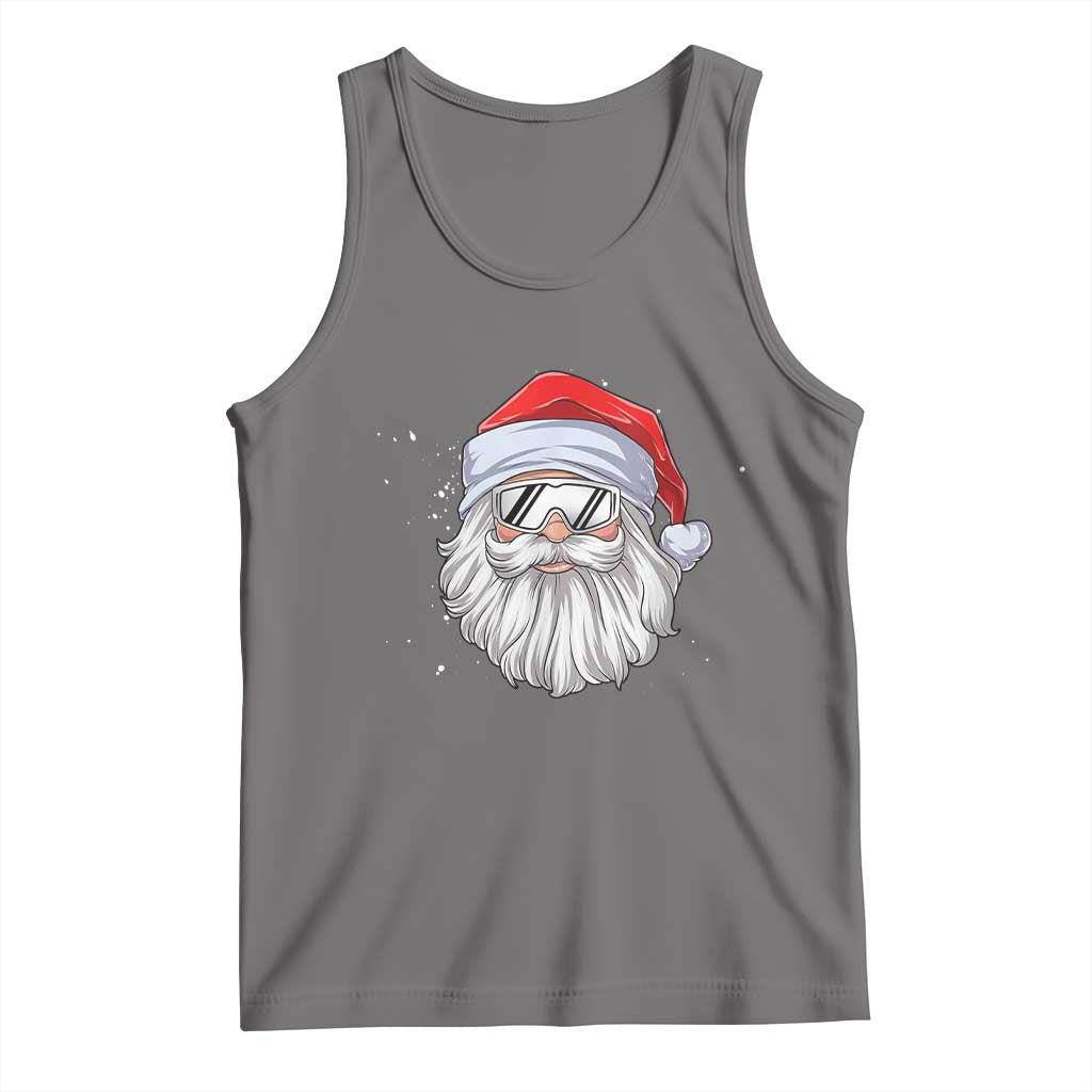 Skiing Santa Face Christmas Tank Top Retro Ski Goggles Winter Sports Skiing Gift Snowboard - Wonder Print Shop
