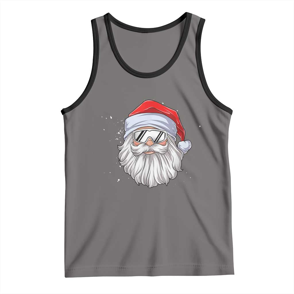 Skiing Santa Face Christmas Tank Top Retro Ski Goggles Winter Sports Skiing Gift Snowboard - Wonder Print Shop