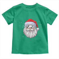 Skiing Santa Face Christmas Toddler T Shirt Retro Ski Goggles Winter Sports Skiing Gift Snowboard - Wonder Print Shop