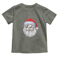 Skiing Santa Face Christmas Toddler T Shirt Retro Ski Goggles Winter Sports Skiing Gift Snowboard - Wonder Print Shop