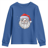 Skiing Santa Face Christmas Youth Sweatshirt Retro Ski Goggles Winter Sports Skiing Gift Snowboard - Wonder Print Shop