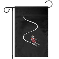 Skiing Santa Christmas Garden Flag Retro Funny Ski Trip Freeride Freeski Winter Sports Skiers - undefined