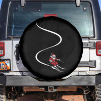 Skiing Santa Christmas Spare Tire Cover Retro Funny Ski Trip Freeride Freeski Winter Sports Skiers - Wonder Print Shop