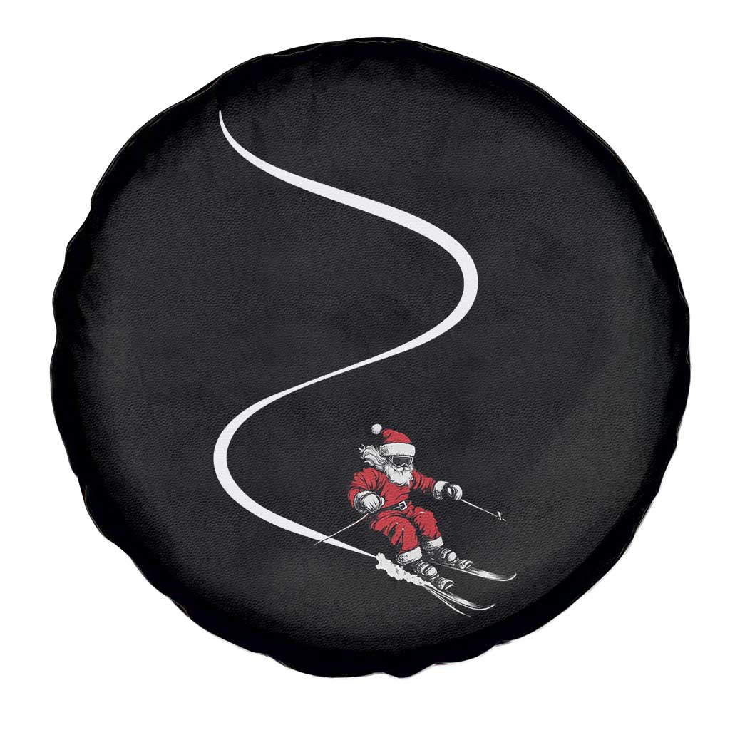 Skiing Santa Christmas Spare Tire Cover Retro Funny Ski Trip Freeride Freeski Winter Sports Skiers - Wonder Print Shop