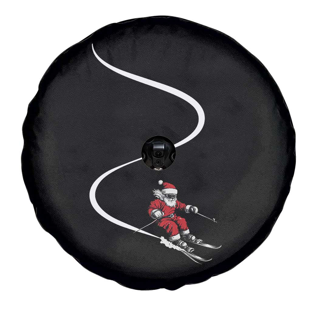 Skiing Santa Christmas Spare Tire Cover Retro Funny Ski Trip Freeride Freeski Winter Sports Skiers - Wonder Print Shop