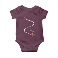 Skiing Santa Christmas Baby Onesie Retro Funny Ski Trip Freeride Freeski Winter Sports Skiers - Wonder Print Shop