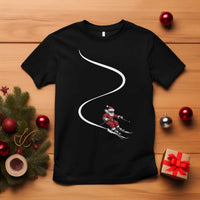 Skiing Santa Christmas T Shirt Retro Funny Ski Trip Freeride Freeski Winter Sports Skiers - Wonder Print Shop