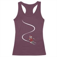 Skiing Santa Christmas Racerback Tank Top Retro Funny Ski Trip Freeride Freeski Winter Sports Skiers - Wonder Print Shop