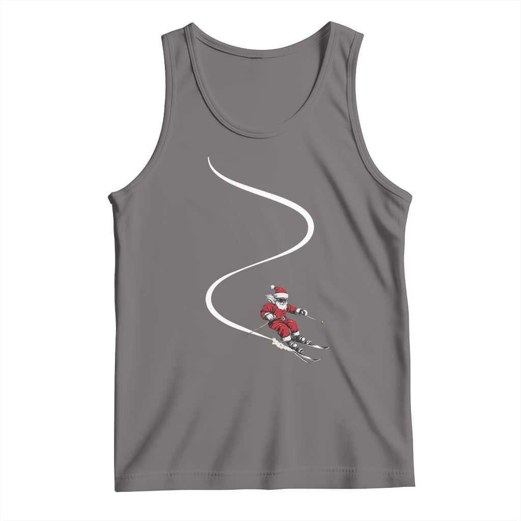 Skiing Santa Christmas Tank Top Retro Funny Ski Trip Freeride Freeski Winter Sports Skiers - Wonder Print Shop