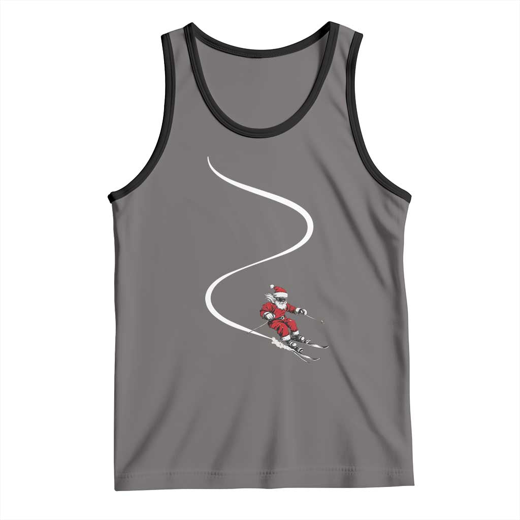 Skiing Santa Christmas Tank Top Retro Funny Ski Trip Freeride Freeski Winter Sports Skiers - Wonder Print Shop