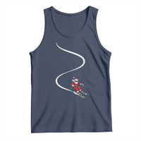 Skiing Santa Christmas Tank Top Retro Funny Ski Trip Freeride Freeski Winter Sports Skiers - Wonder Print Shop