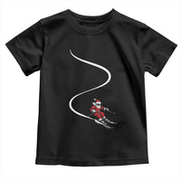 Skiing Santa Christmas Toddler T Shirt Retro Funny Ski Trip Freeride Freeski Winter Sports Skiers - Wonder Print Shop