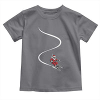 Skiing Santa Christmas Toddler T Shirt Retro Funny Ski Trip Freeride Freeski Winter Sports Skiers - Wonder Print Shop