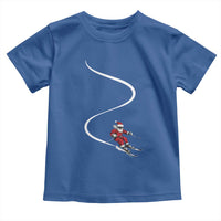 Skiing Santa Christmas Toddler T Shirt Retro Funny Ski Trip Freeride Freeski Winter Sports Skiers - Wonder Print Shop
