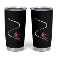 Skiing Santa Christmas Tumbler Cup Retro Funny Ski Trip Freeride Freeski Winter Sports Skiers - Wonder Print Shop