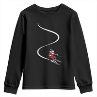 Skiing Santa Christmas Youth Sweatshirt Retro Funny Ski Trip Freeride Freeski Winter Sports Skiers - Wonder Print Shop