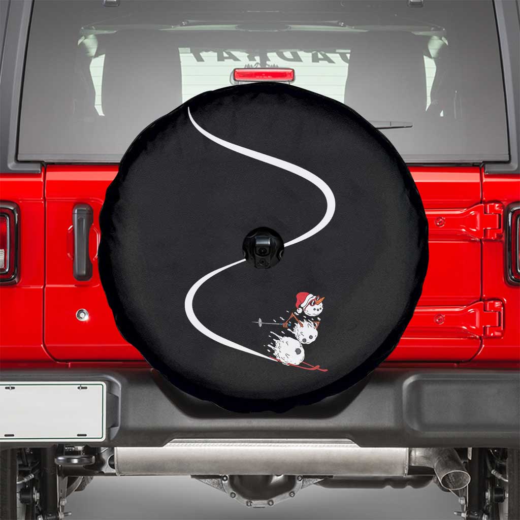 Skiing Snowman Spare Tire Cover Funny Ski Freeride Freeski Winter Sports Skiers - Wonder Print Shop