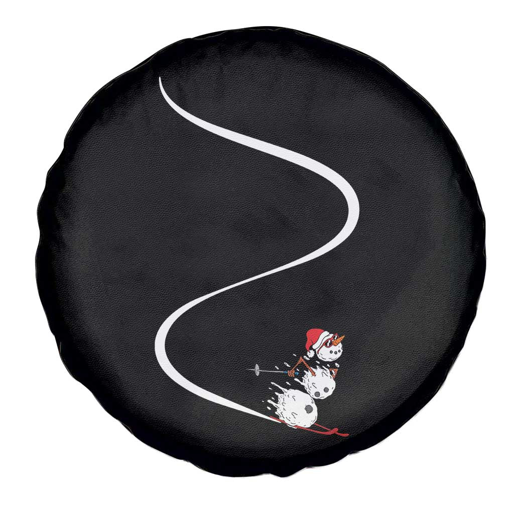 Skiing Snowman Spare Tire Cover Funny Ski Freeride Freeski Winter Sports Skiers - Wonder Print Shop