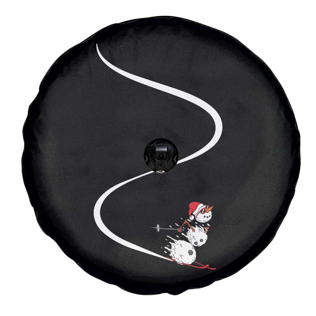 Skiing Snowman Spare Tire Cover Funny Ski Freeride Freeski Winter Sports Skiers - Wonder Print Shop