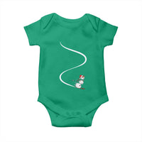 Skiing Snowman Baby Onesie Funny Ski Freeride Freeski Winter Sports Skiers - Wonder Print Shop