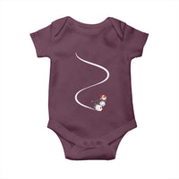 Skiing Snowman Baby Onesie Funny Ski Freeride Freeski Winter Sports Skiers - Wonder Print Shop